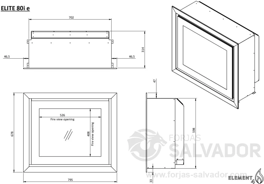 Plano de medidas Element4 Elite 80 I E Supreme