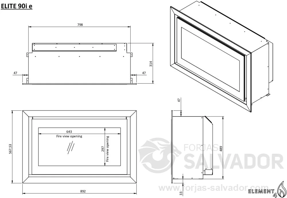 Plano de medidas Element4 Elite 90 I E