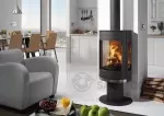Estufa Denia Stoves Vegainstalada y en funcionamiento