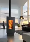 Estufa Denia Stoves Kyoto instalada y en funcionamiento