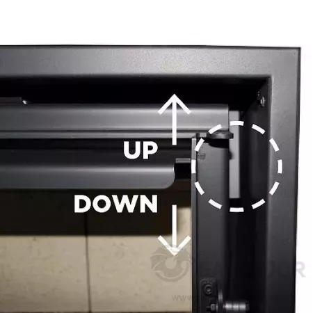 Control de la dirección del aire frontal o superior