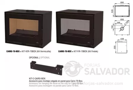 Accesorio de pared para la Bronpi Cairo 70 Box: diseño innovador para ahorrar espacio y optimizar tu ambiente.