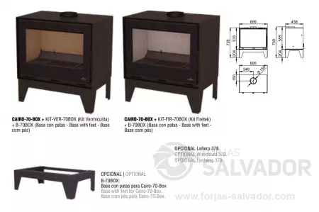 Patas resistentes y minimalistas: diseñadas para un soporte sólido en la Bronpi Cairo 70 Box.