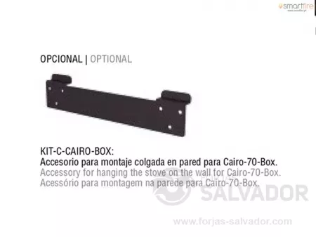 Accesorio de pared para la Bronpi Cairo Box: diseño innovador que optimiza el espacio y aporta un estilo moderno a tu hogar.