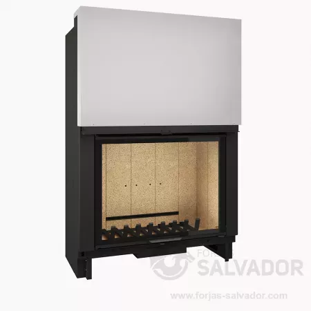 Atraflam 800 Vision con interior de paneles refractarios naranjas