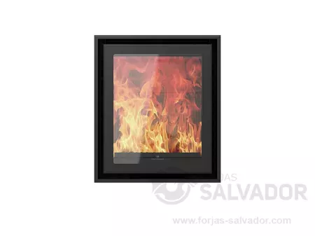 Design E609H Negro marco 4 lados 2cm