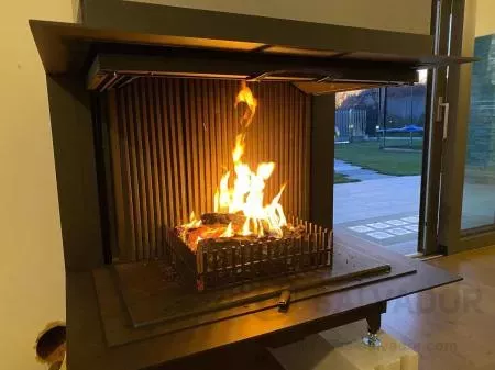 Austroflamm VUUR DRIE 80 3 caras Guillotina foto 4