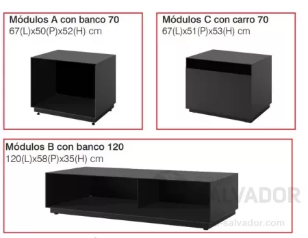 Opciones módulos para Bench 54