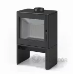 Hergom E-40: eficiencia y diseño en una estufa de leña de alto rendimiento.