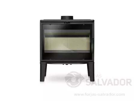 Estufa de leña Lacunza Biarritz: moderna, eficiente y ecológica. Diseño contemporáneo y rendimiento ideal para hogares sostenibles