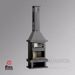 C-300 H con horno en acero inoxidable e interior de cámara de combustión de vermiculita