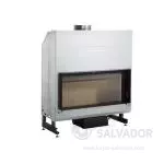 Modelo G500 de Rocal: eficiencia energética y visión completa del fuego gracias a su amplia puerta elevable.