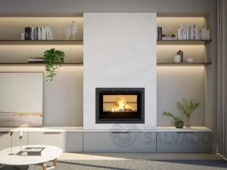 Disfruta del calor acogedor con el insertable Chama Cristal 78, ideal para cualquier ambiente.