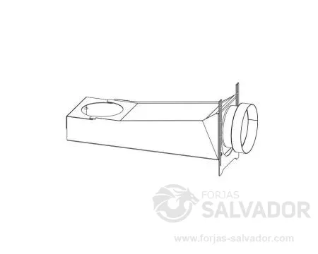 Tubo estrecho para conexión de aire exterior