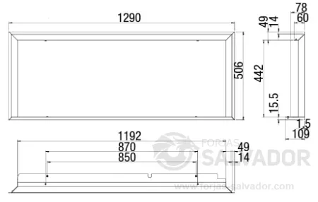 Marco decorativo 120x45S 2.0