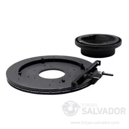 Plataforma giratoria con conexión de aire exterior inferior