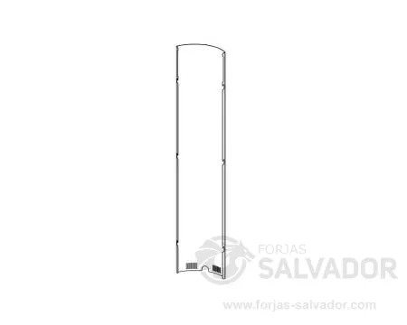 Panel trasero sin orificio conducto salida trasera antracita