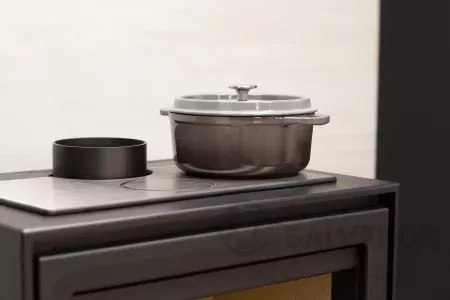 Plancha fundición con olla