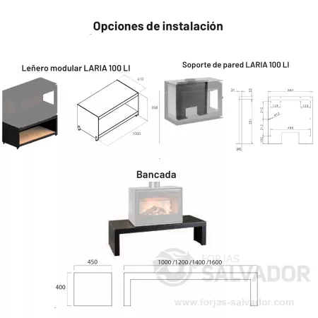 Opciones instalación Laria 100 LI