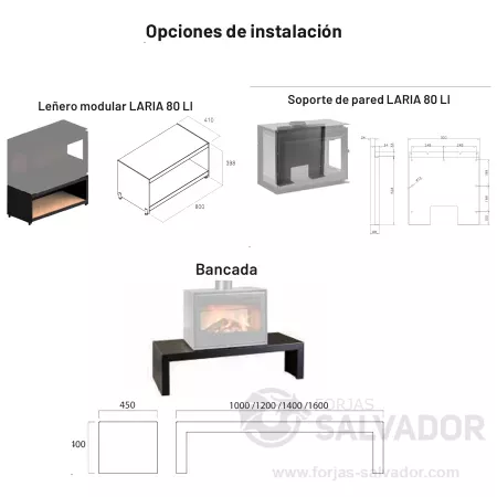 Opciones instalación Laria 80 LI