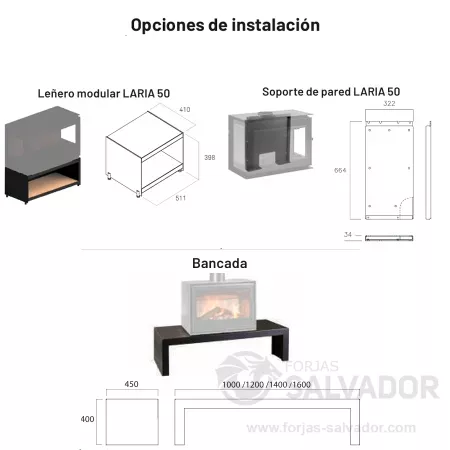 Opciones instalación Laria 50