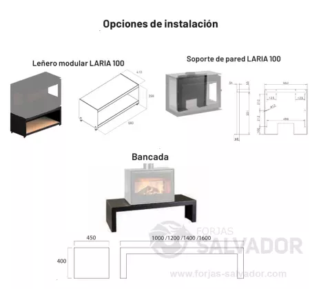 Opciones instalación Laria 100