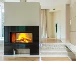 Hogar de leña ARGENTO 1050 DH – doble cara horizontal con visión del fuego desde dos ángulos
