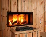 Hogar de leña LUNA DIAMOND 850 H – chimenea de diseño minimalista con apertura vertical