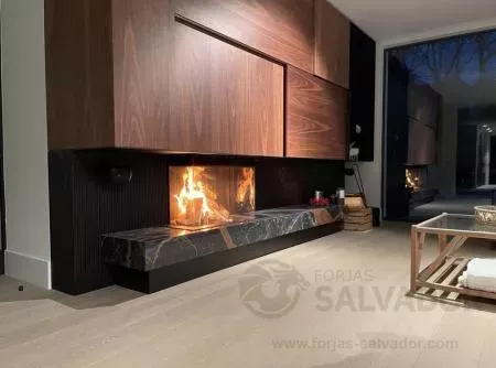 Hogar LUNA DIAMOND 1000 DC – diseño triple cara con visión envolvente del fuego