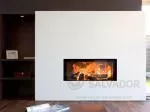 Hogar de leña LUNA DIAMOND 1150 H – cristal panorámico frontal amplio con diseño minimalista