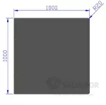 Plancha de suelo Jotul 1000x1000 acero