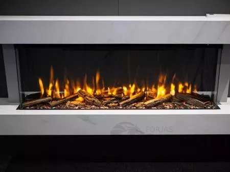 Modelo slim con cristales laterales abiertos y troncos Real Oak Premium