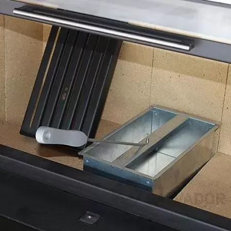 Extracción cajón cenizas superior