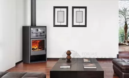 Horno superior revestido con acero inoxidable y ladrillo refractario