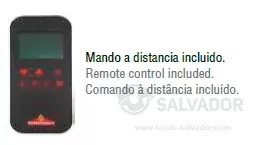 Mando a distancia incluido.