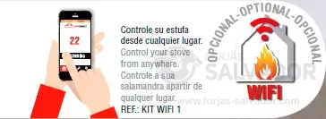 Controle su estufa desde cualquier lugar.