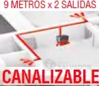Canalizable: 2 salidas de hasta 9m