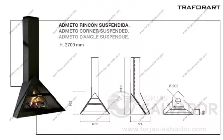 Traforart Admeto Rincón suspendida de techo