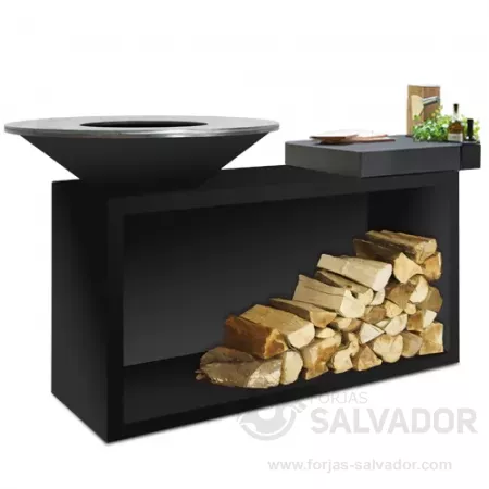 Ofyr Isla 85 Negra con tabla de cerámica oscura