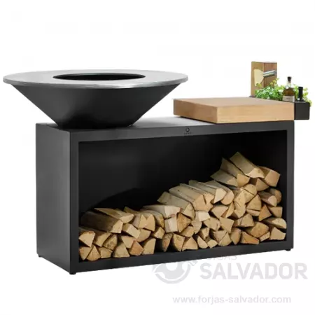 Ofyr Isla 100 Negra con tabla de madera