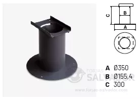 Estilo elevado: el pie opcional de la Rocal Angle aporta estabilidad y diseño contemporáneo a tu espacio.