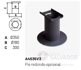 Personaliza tu chimenea Rocal City con su pie opcional: funcionalidad y elegancia en uno.