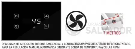 Opcional: kit de turbinas tangenciales+ centralita táctil