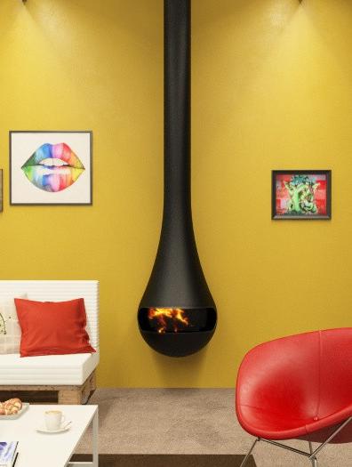 Chimenea metálica CL Design Perla Frontal