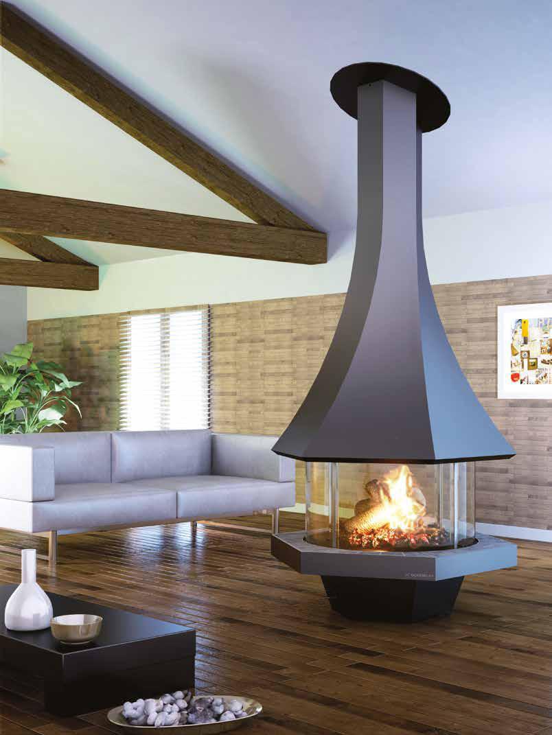 Chimenea metálica JC Bordelet Eolia 907 Central