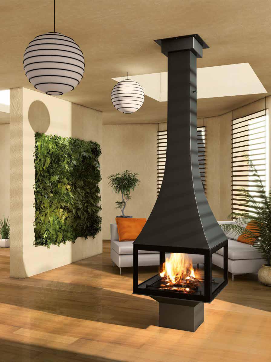 Chimenea metálica JC Bordelet Julietta 985 BL Central