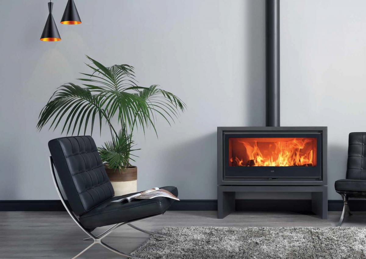 Estufa Denia Stoves Panoramic Stove Bench