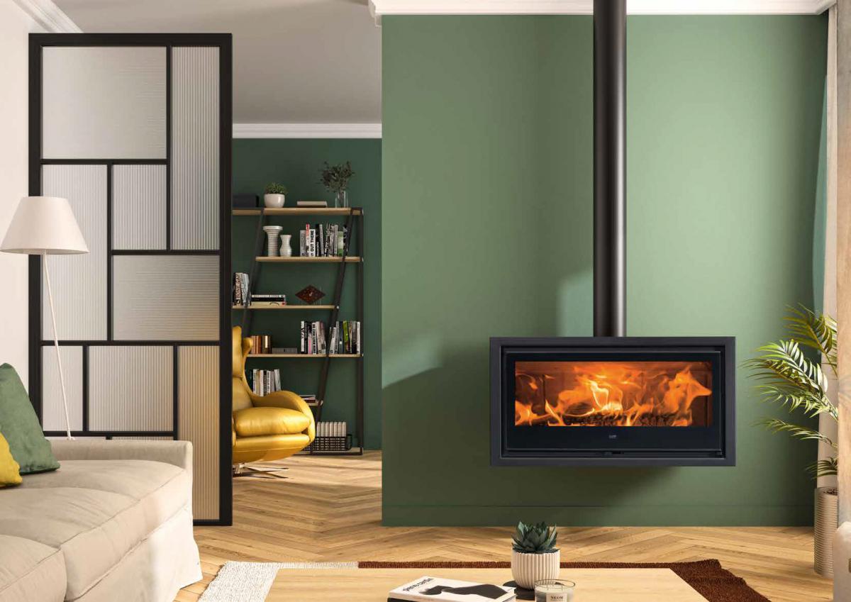 Chimenea metálica Denia Stoves Panoramic Wall