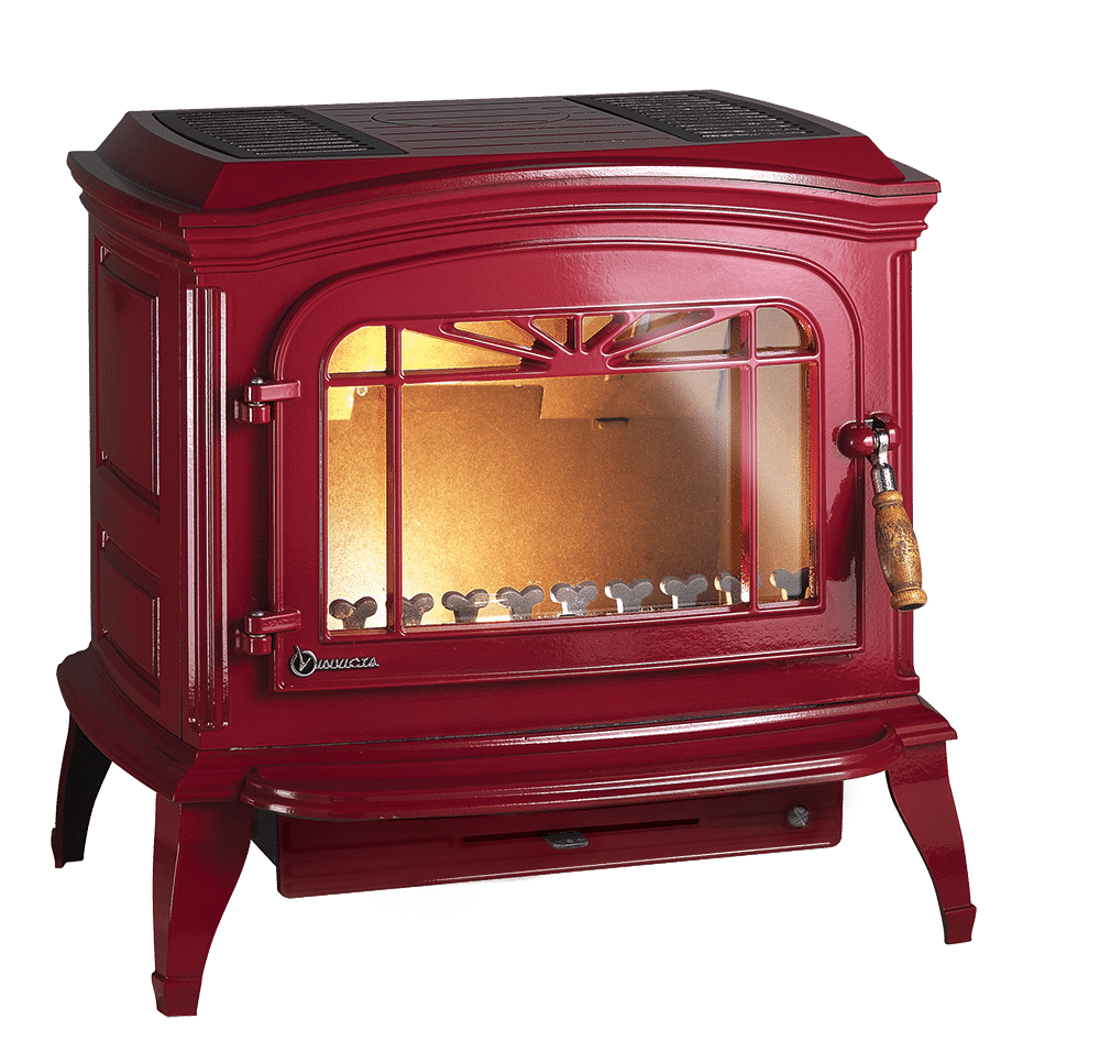 Estufa Invicta Bradford Esmaltada Roja