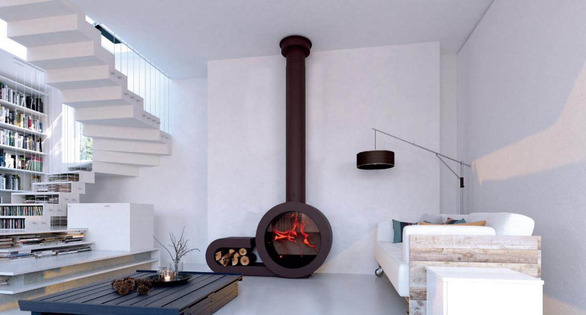 Chimenea metálica CL Design O Min Frontal